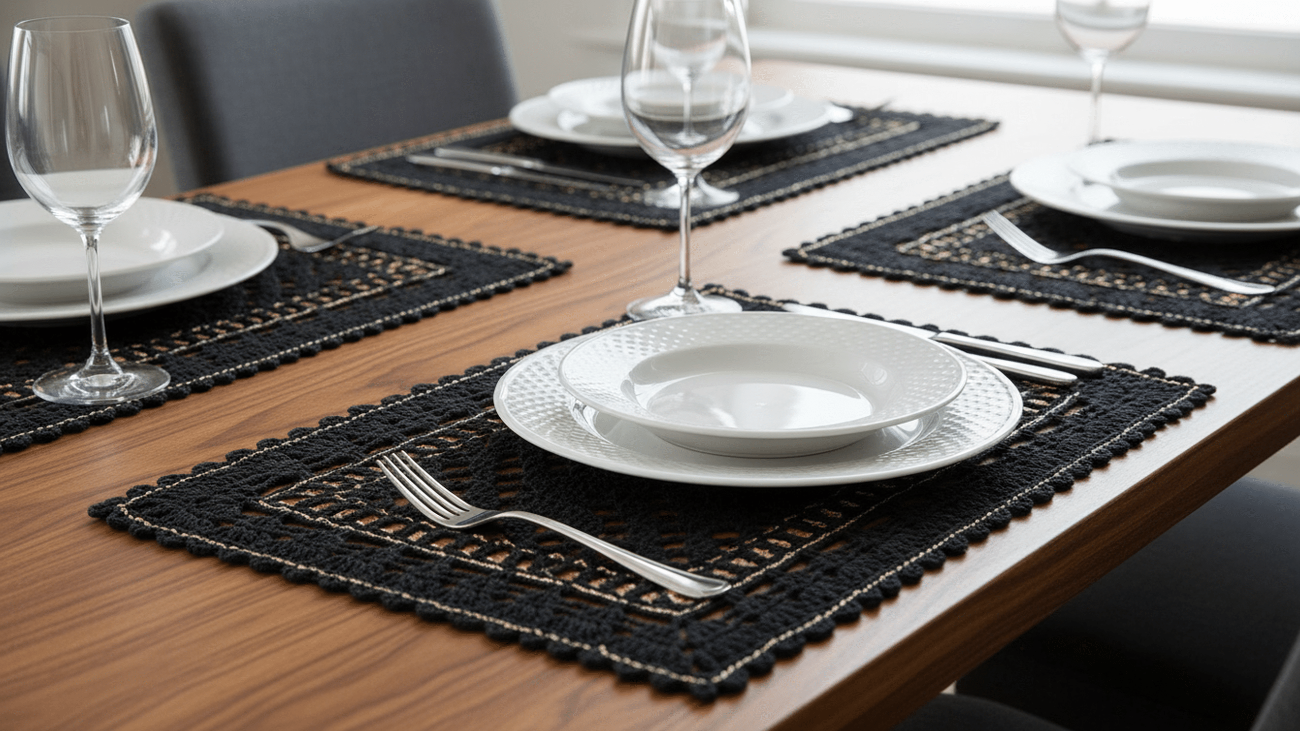Estes sousplats de crochê de luxo super charmosos vão sofisticar sua decoração!