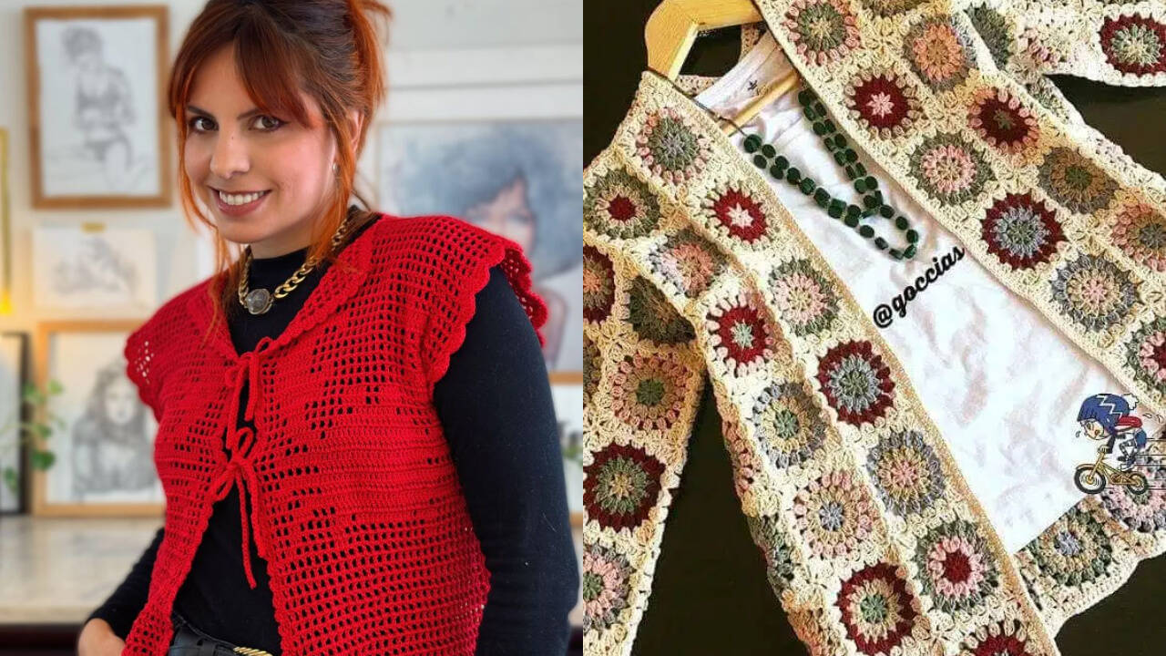 Cardigans de crochê modernos para looks casuais e cheios de estilo!