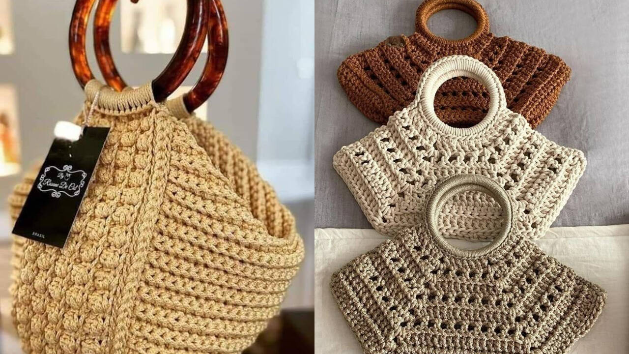 14 bolsas de crochê fáceis para iniciantes fazerem com gráficos e vídeo aula!