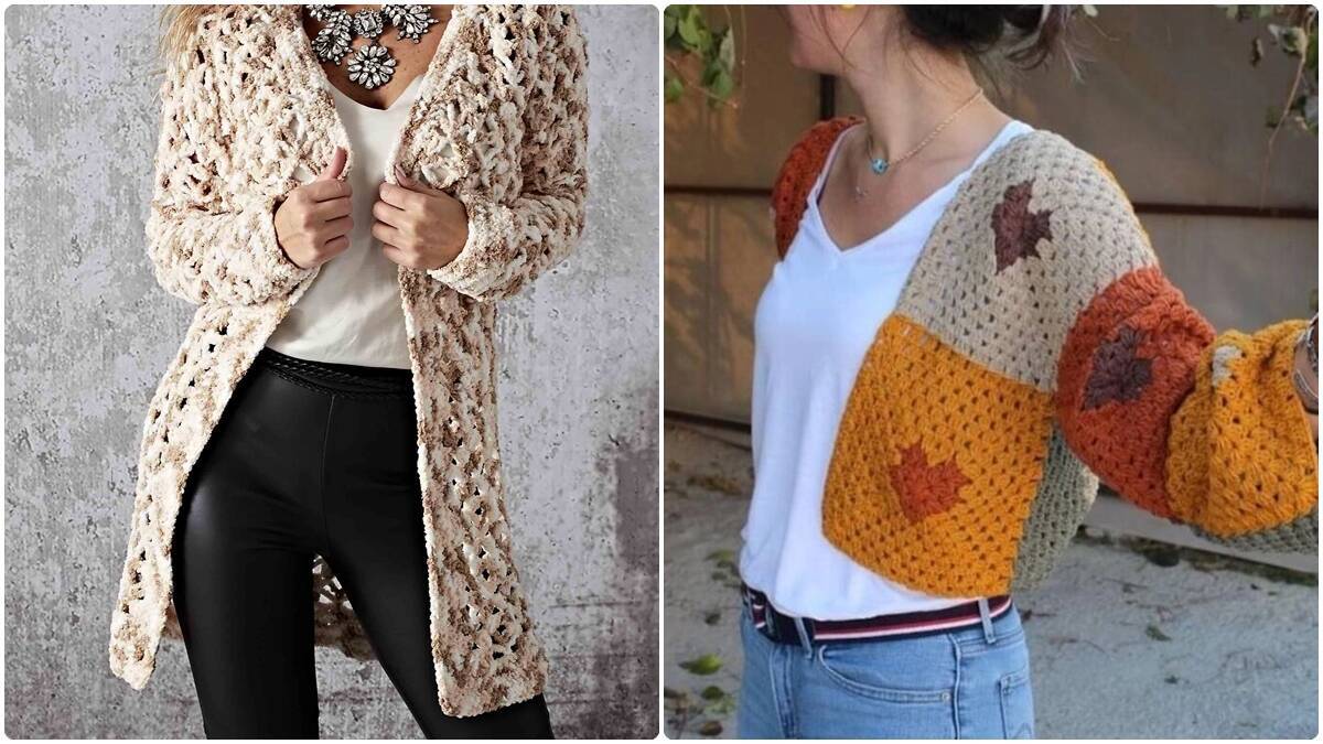 Veja cardigans de crochê clássicos que nunca saem de moda!