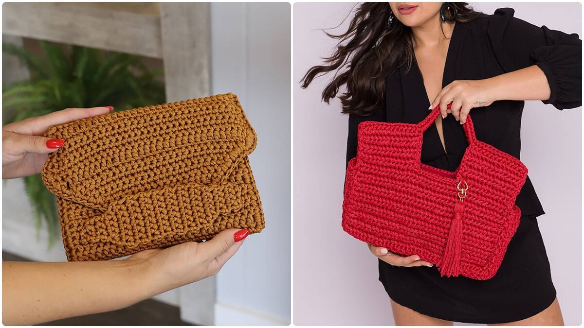 Veja e crie 18 bolsas de crochê criativas e lindas para uso e venda!