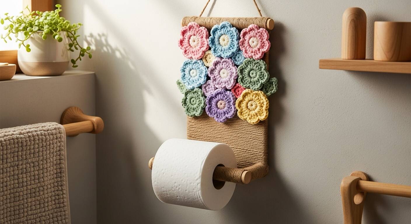Porta Papel Higiênico de Crochê: charme e praticidade na decoração do banheiro