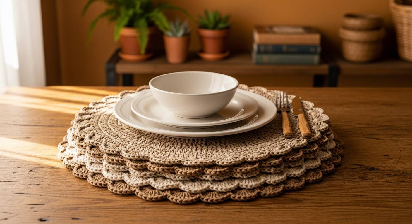 15 Sousplats de Crochê Modernos: elegância que transforma sua mesa + gráficos
