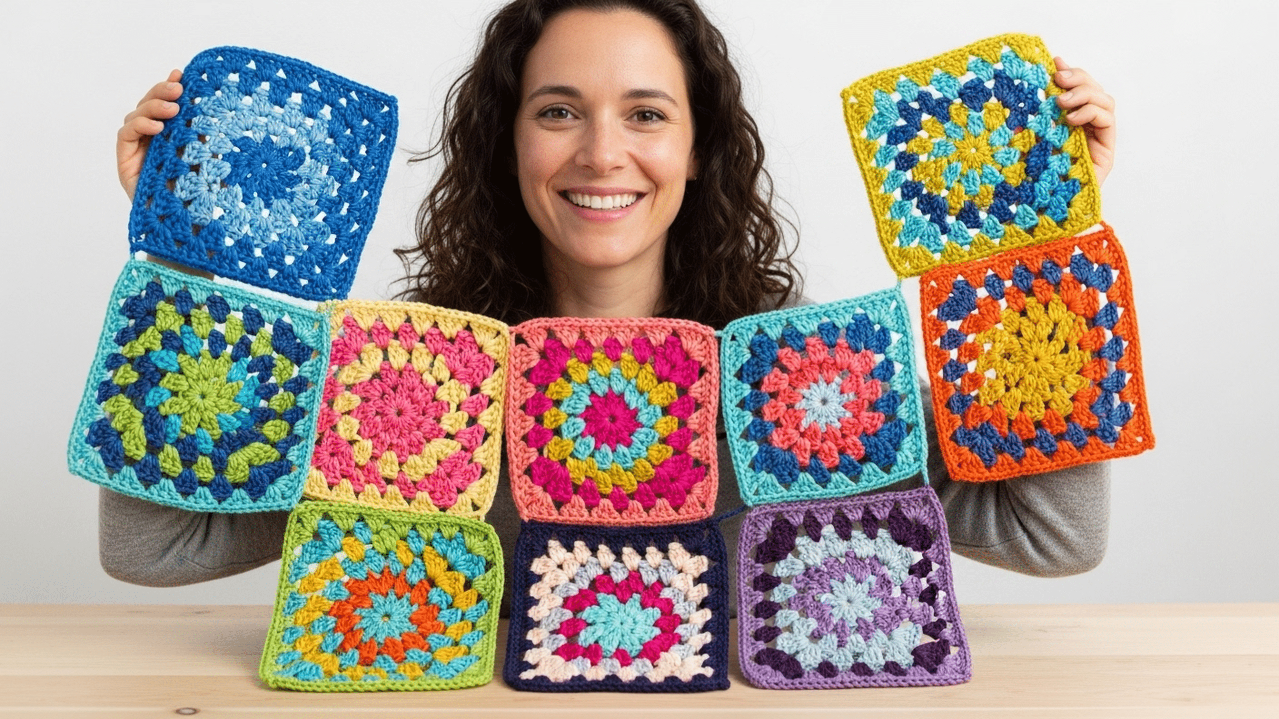 Crie peças incríveis com squares de crochê cheios de criatividade!