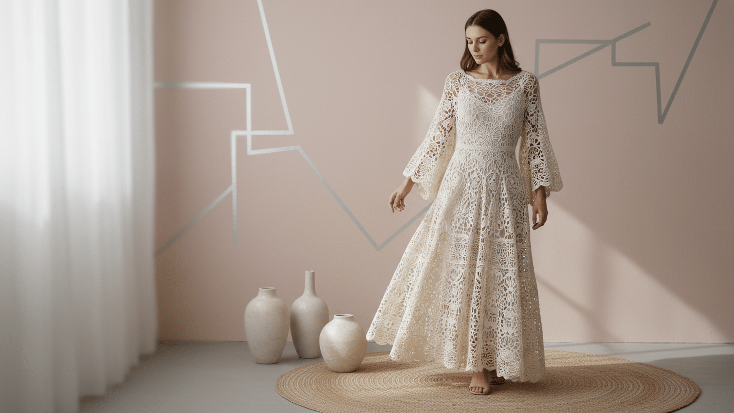 Explore e crie vestidos de crochê com padrões lindíssimos feitos à mão!