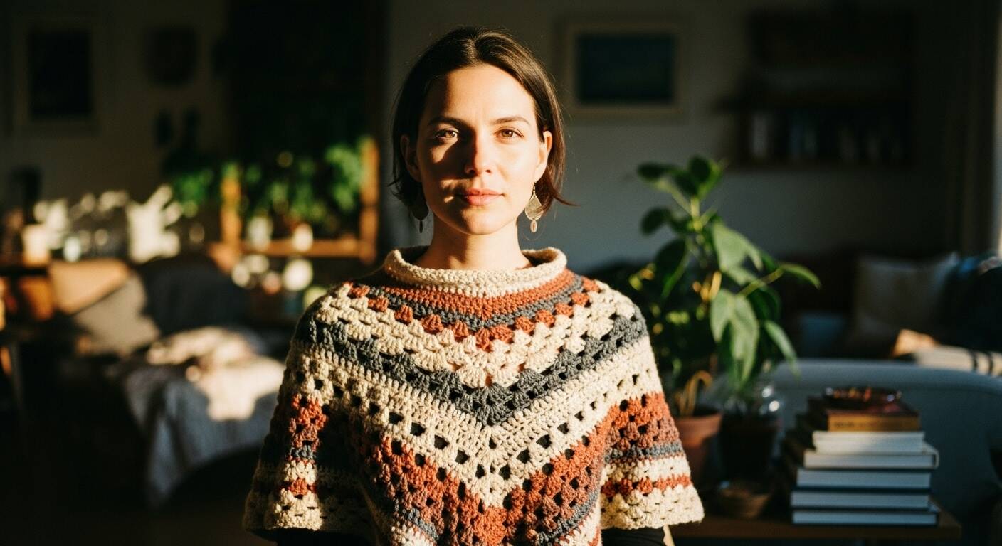 Ponchos de crochê simples com estilo boho que você vai se apaixonar!