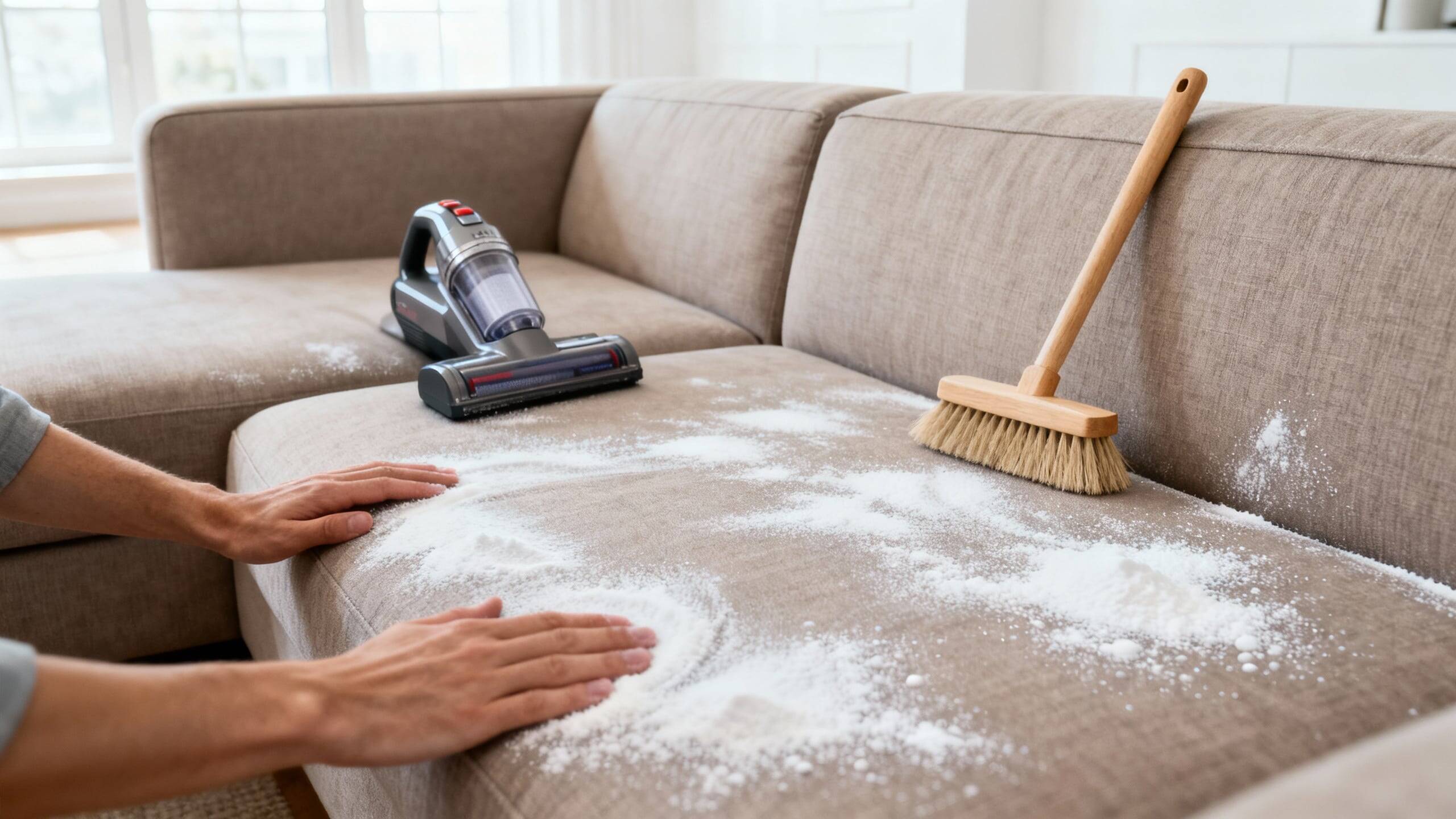 O segredo para limpar sofá de tecido em casa (a seco)