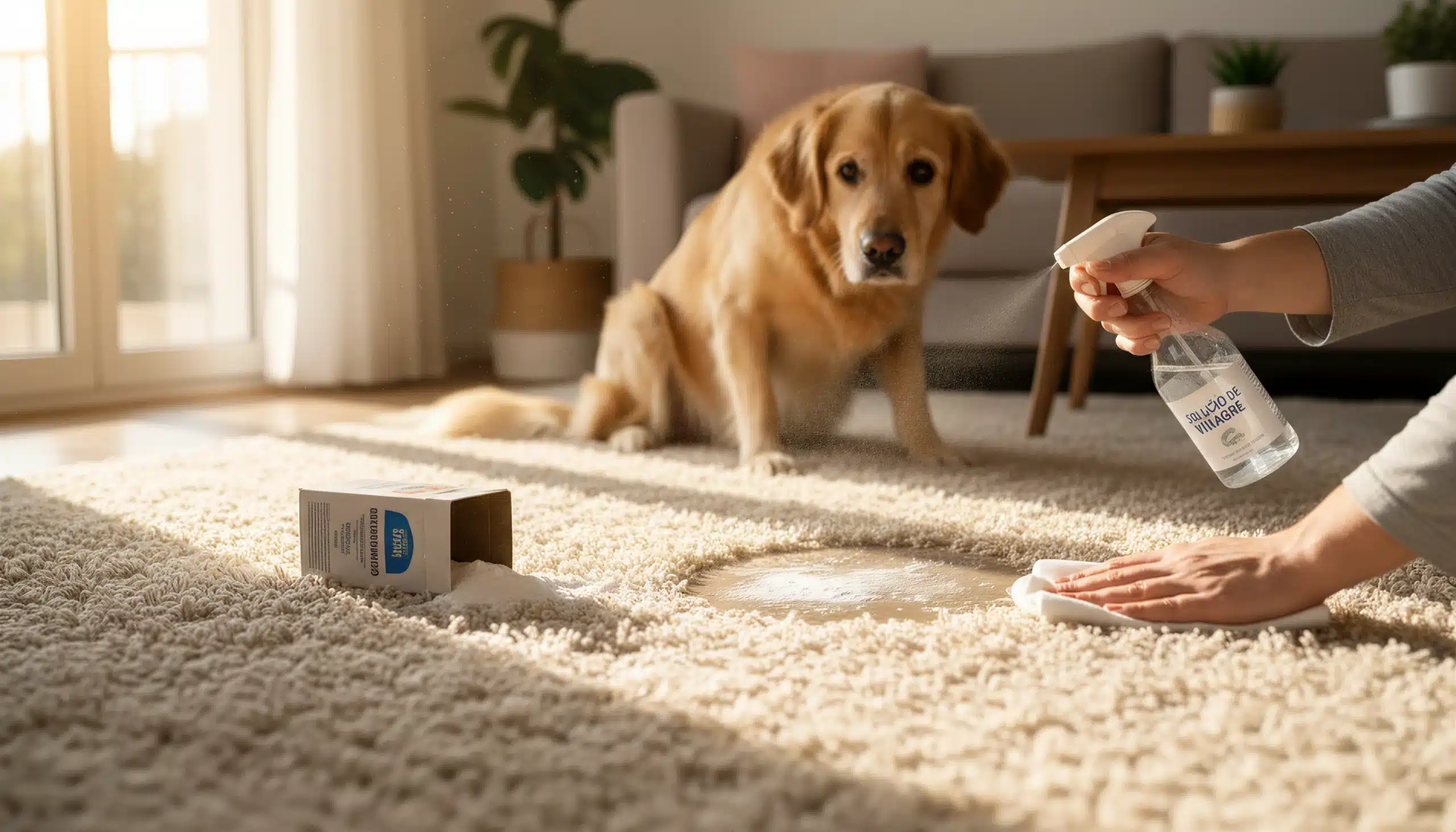 Como tirar cheiro de xixi de cachorro do tapete