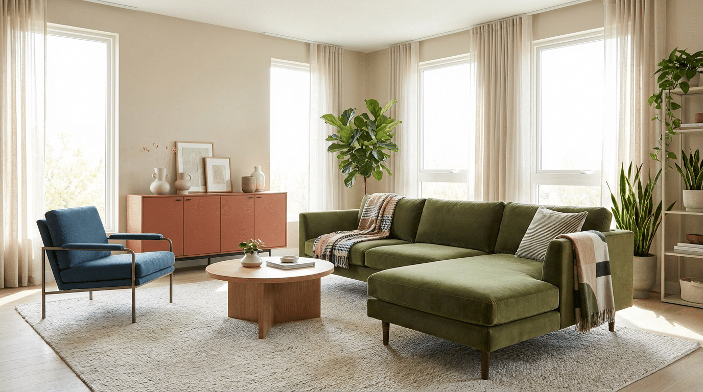 Móveis coloridos: tendência de decoração para 2026 na sua casa