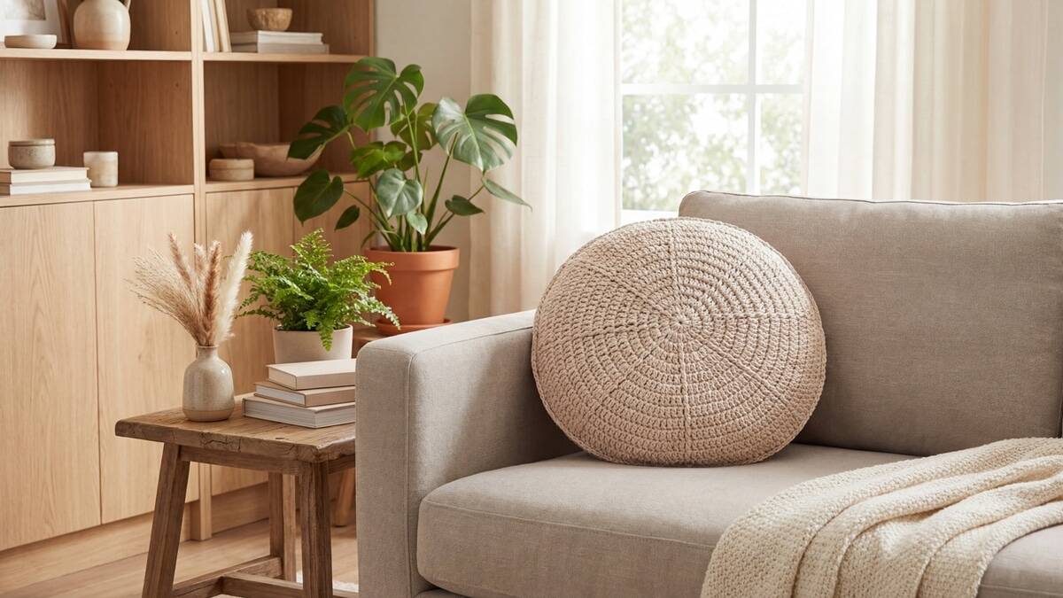 Almofadas de crochê redondas para deixar sua decoração ainda mais charmosa!