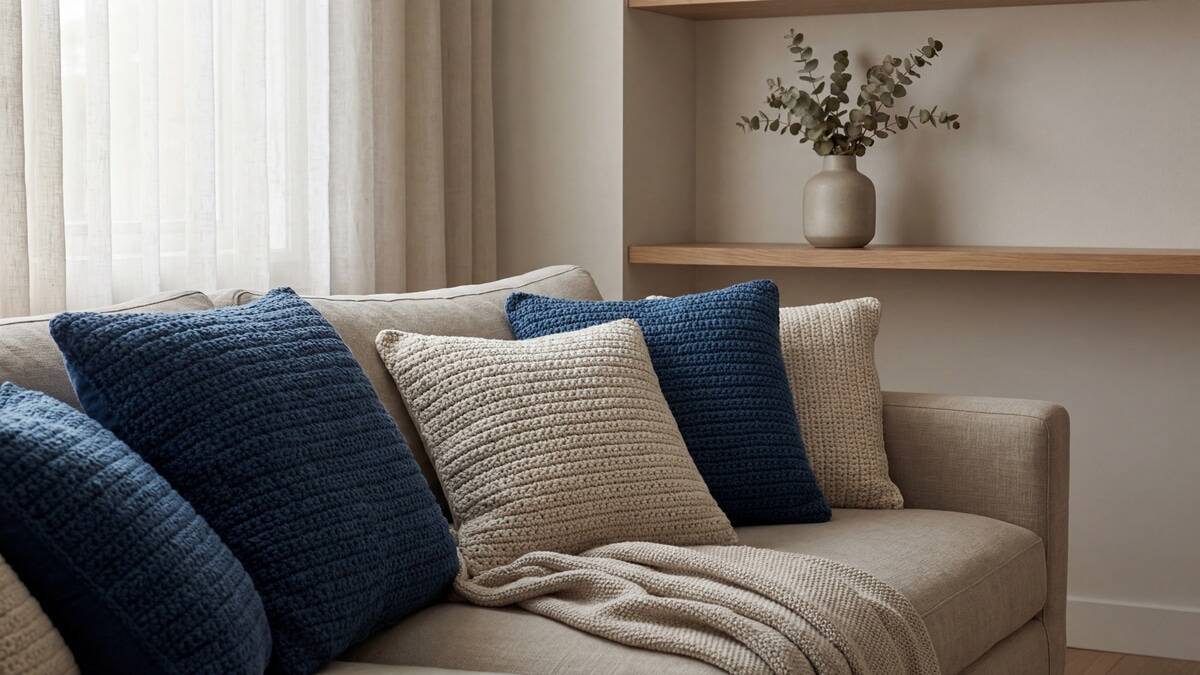 Almofadas de crochê charmosas para dar um toque acolhedor e elegante ao ambiente!