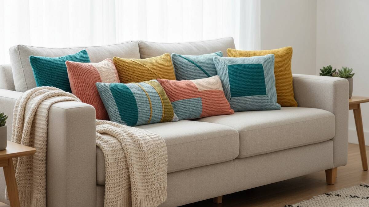 Faça você mesma lindas almofadas de crochê com gráficos inspiradores!