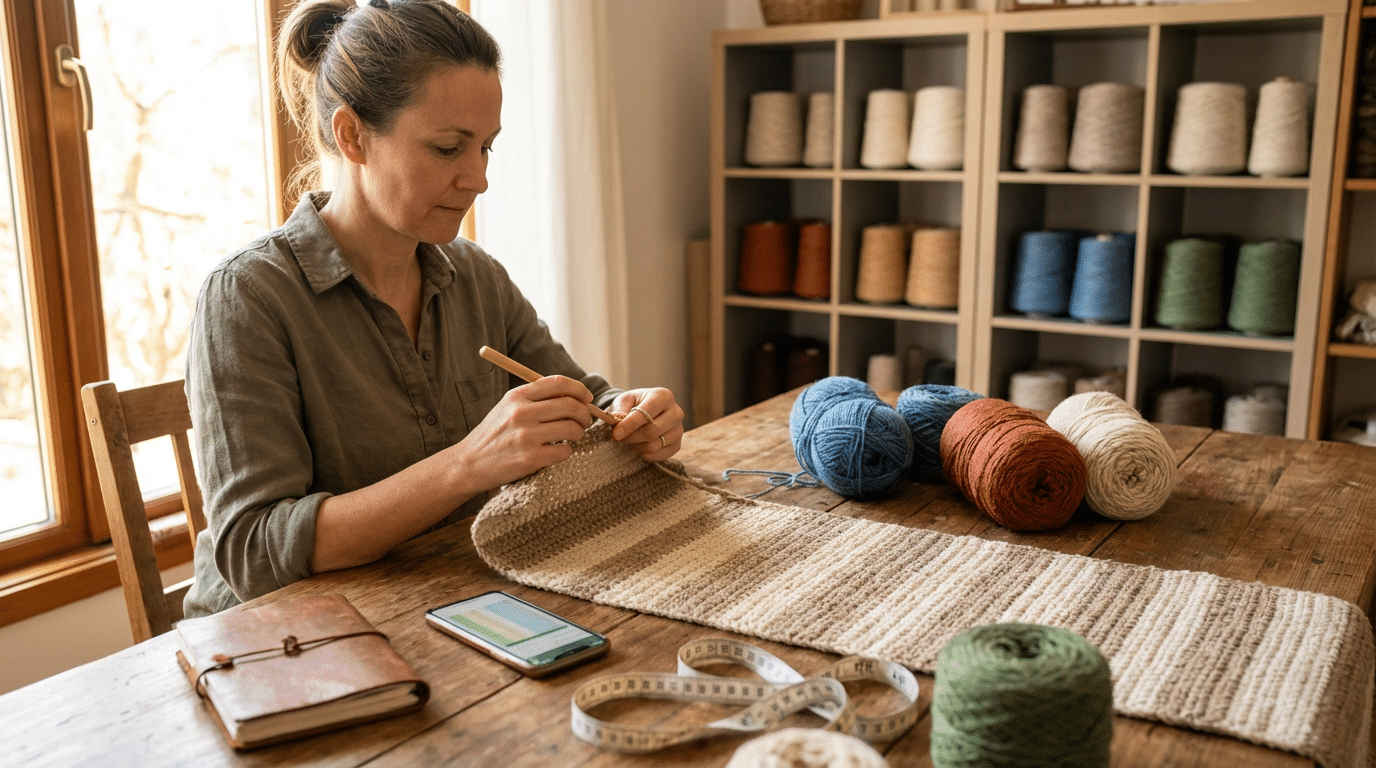 Como produzir e vender caminhos de mesa em crochê: guia para lucrar com artesanato