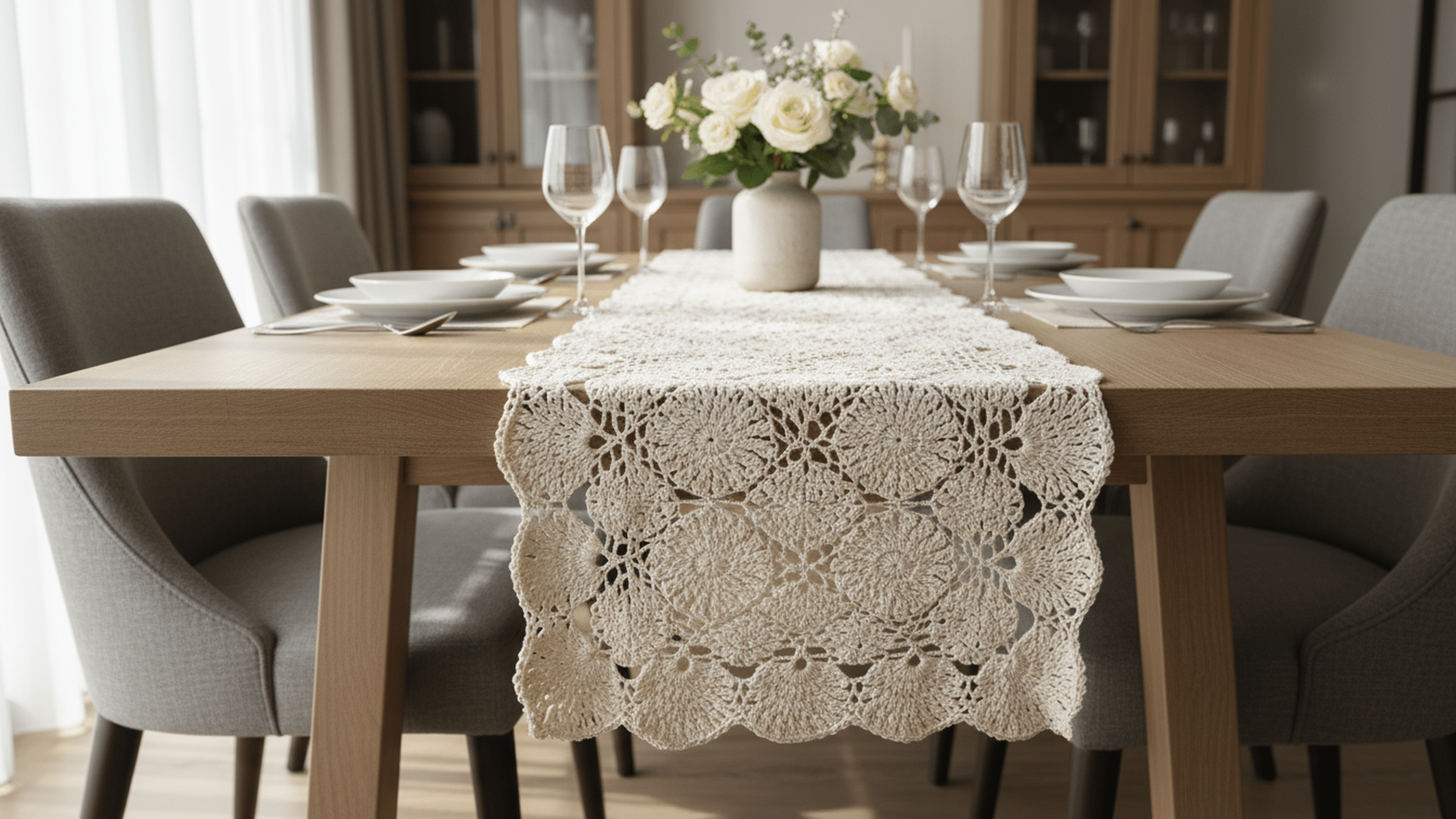 Caminhos de mesa de crochê de luxo que deixam qualquer ambiente mais sofisticado!