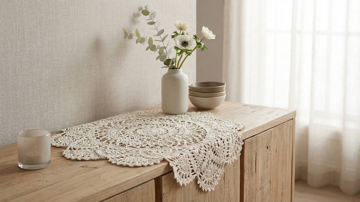 Centros de mesa em crochê perfeitos para dar um toque acolhedor e sofisticado ao seu lar