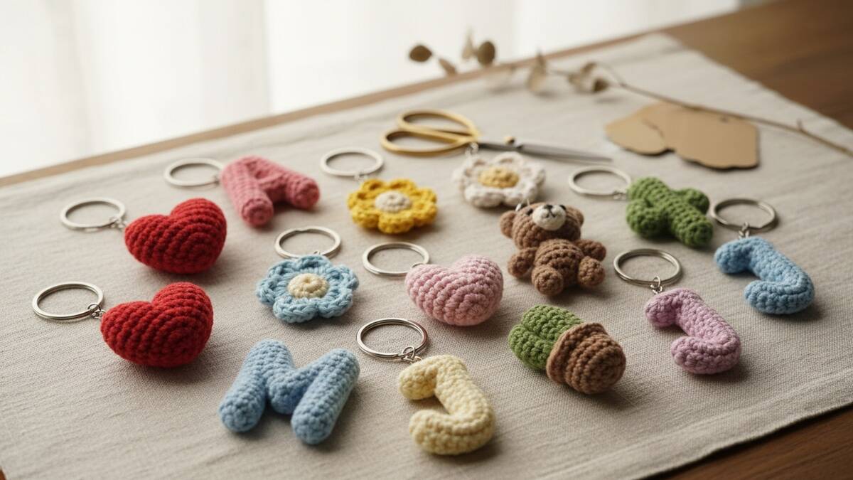 21 inspirações de chaveiros de crochê para ganhar dinheiro com arte manual!