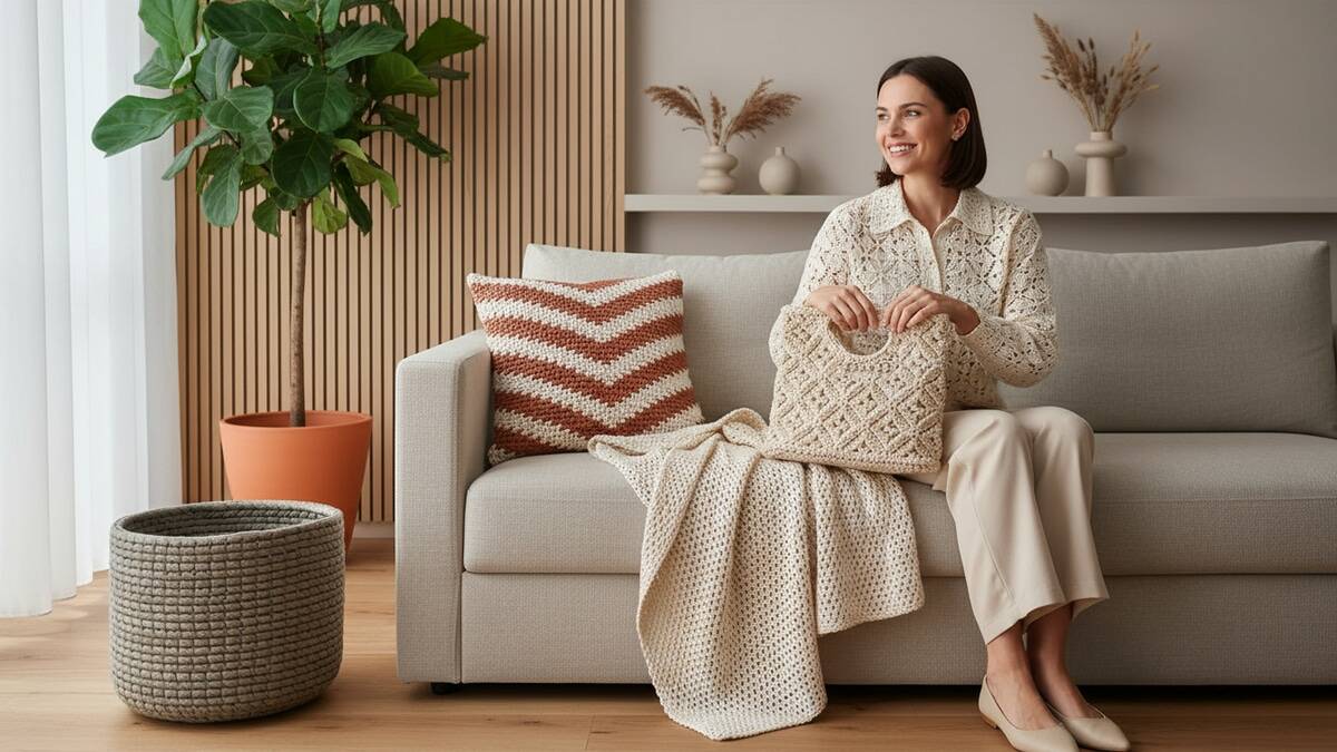 Crochê moderno em alta: como criar peças de moda e decoração cheias de estilo