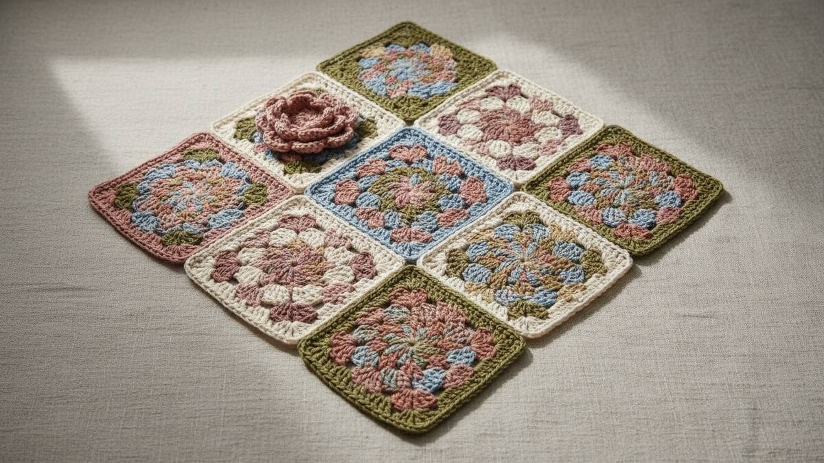 15 squares de crochê lindos para transformar suas criações artesanais!