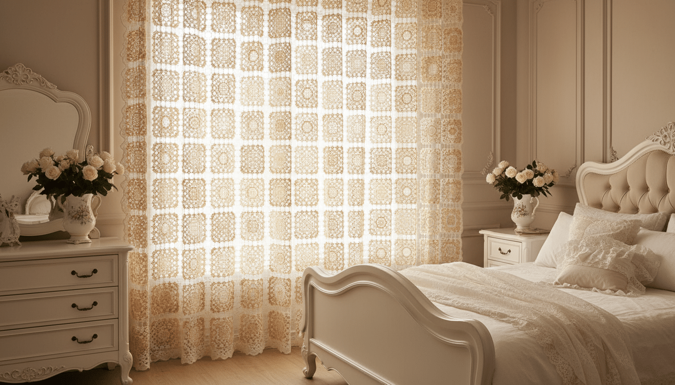 Como fazer cortinas de crochê com squares e iluminar sua casa com aconchego