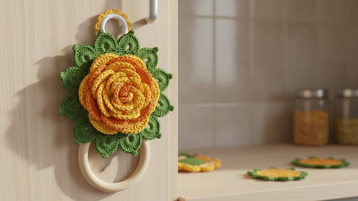 Ideias criativas de porta-panos de prato em crochê e mais para deixar sua cozinha encantadora!