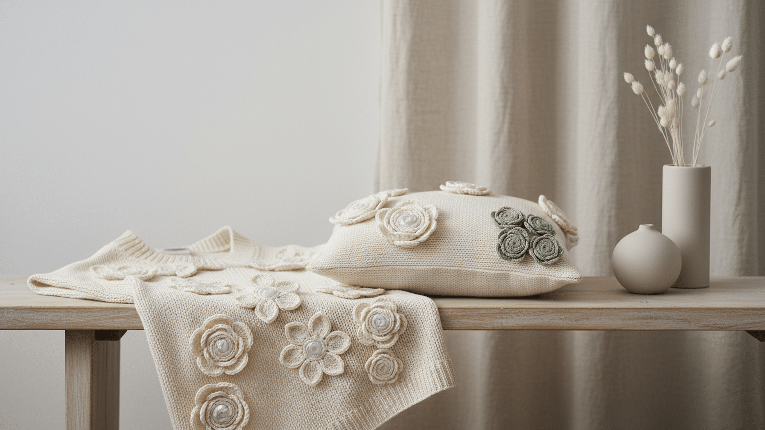 Flores de crochê para aplicar em roupas, acessórios e decoração cheios de amor!