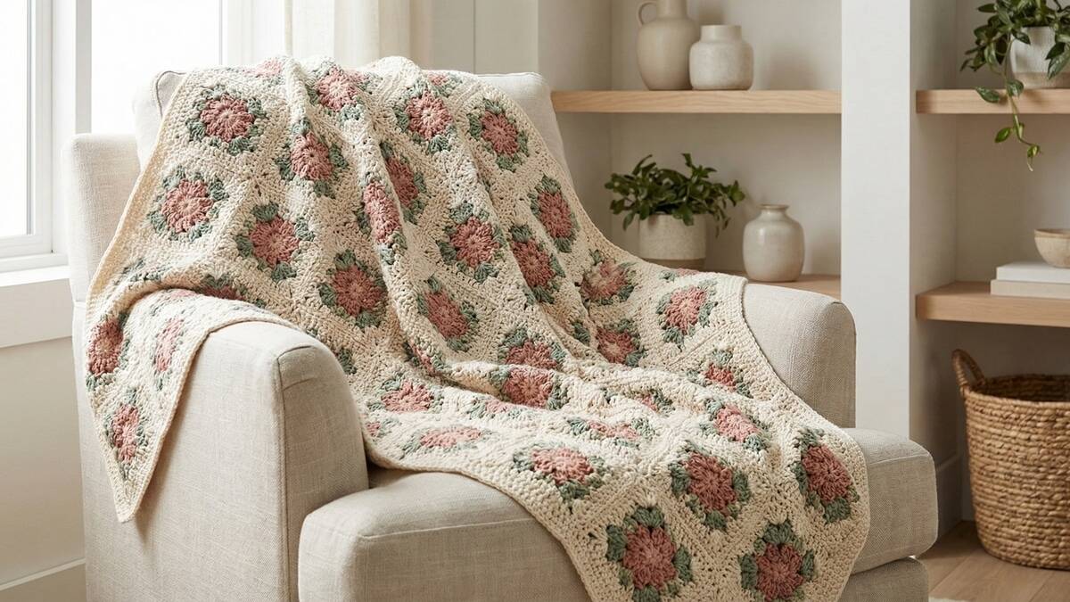 Mantas de crochê que dão o toque final perfeito para renovar sua decoração com aconchego