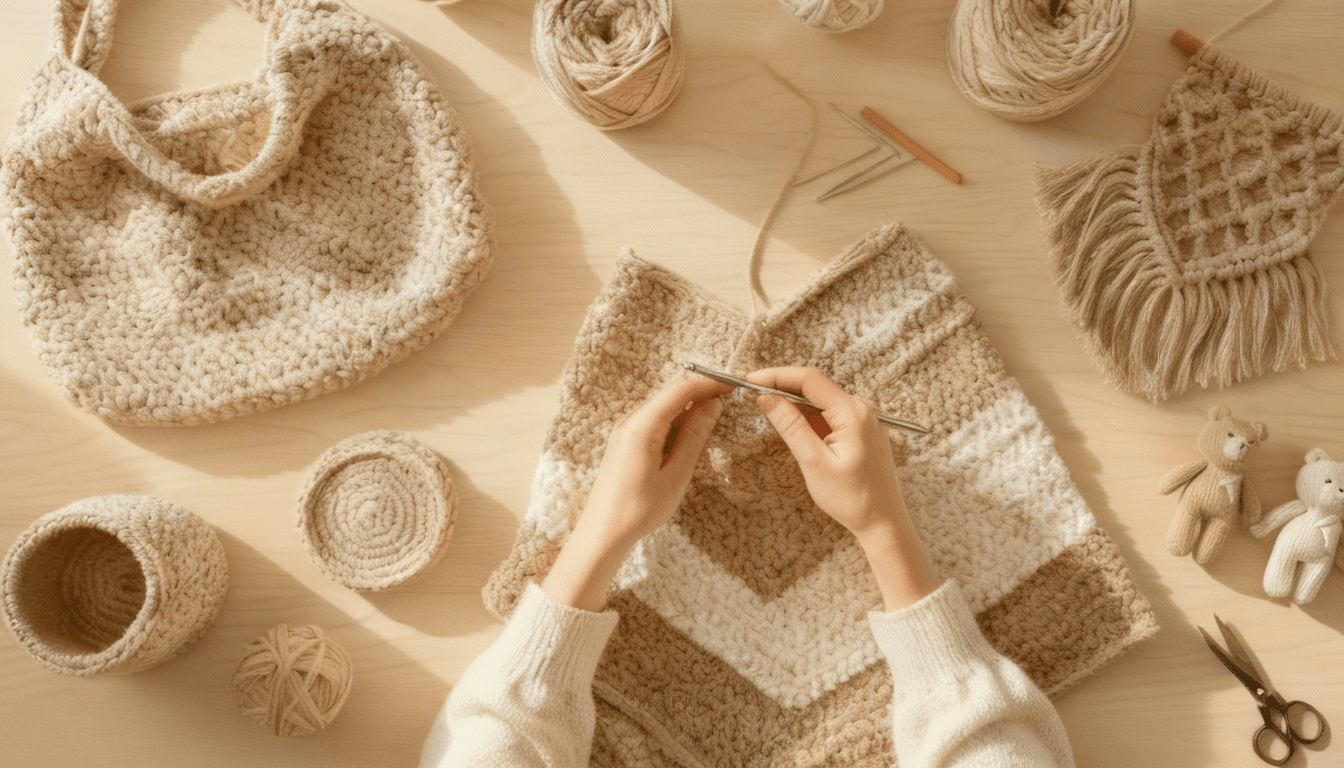 O guia definitivo do crochê moderno: dicas, inspirações e ideias para criar peças virais