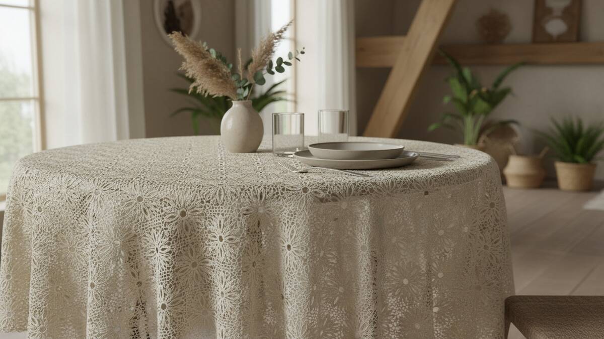 22 Toalhas de mesa em crochê de luxo que trazem elegância e charme à decoração!