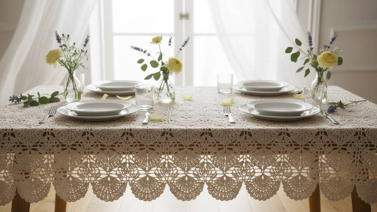 Veja 15 toalhas de mesa em crochê sofisticado para uma mesa posta cheia de charme!