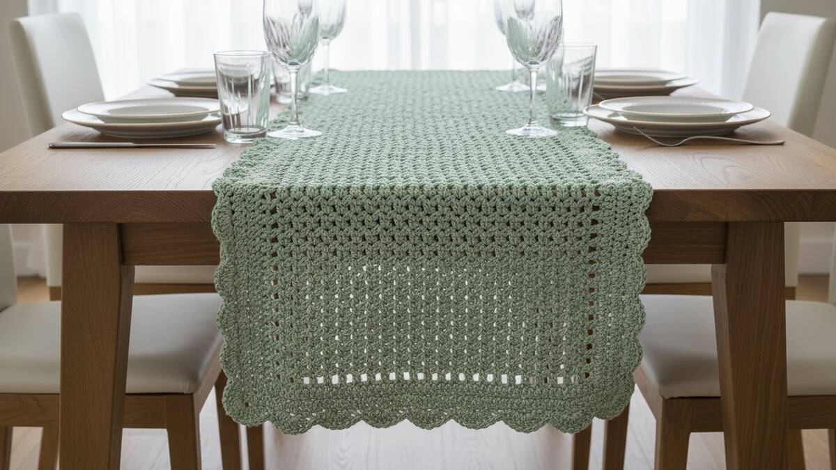 Caminhos de mesa em crochê de luxo com guia completo e vídeo fácil de seguir!