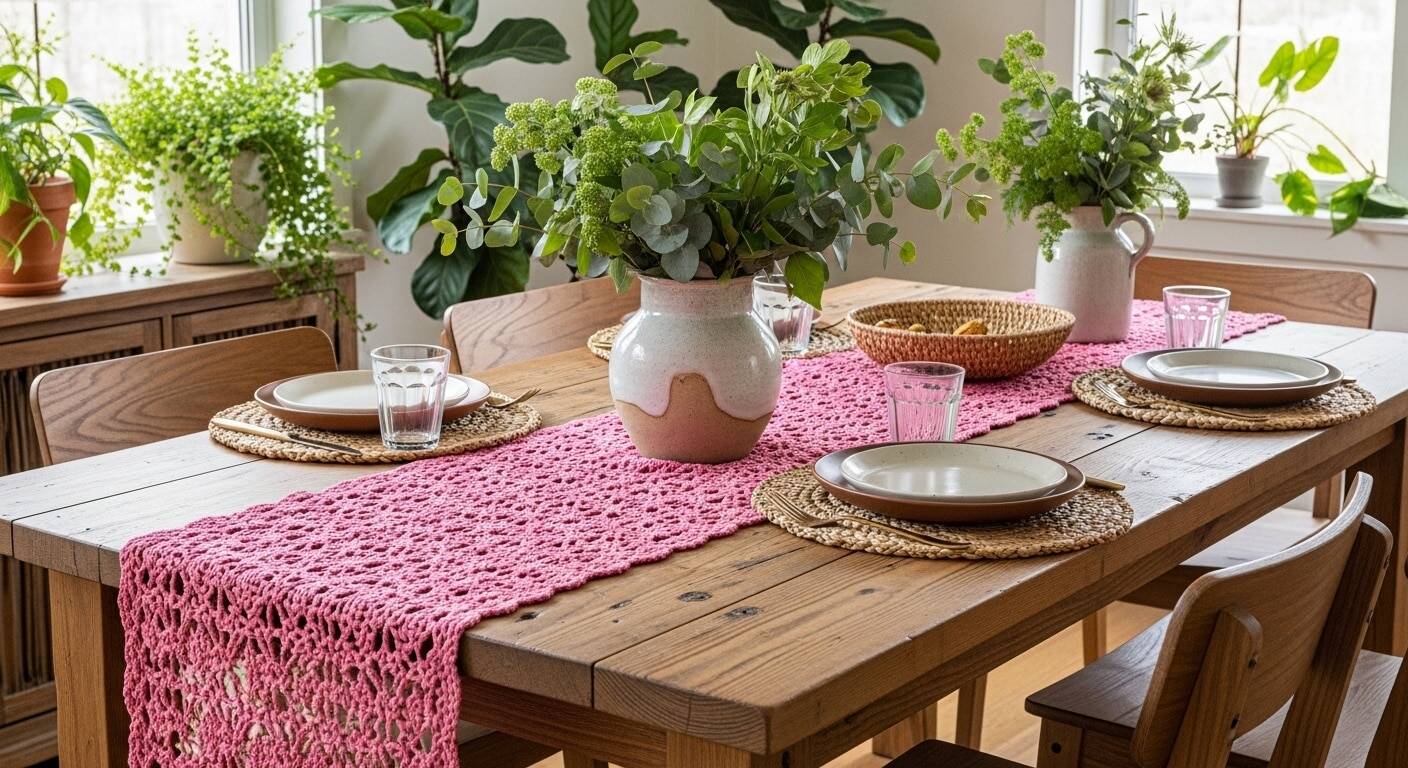 8 caminhos de mesa em crochê para valorizar sua decoração