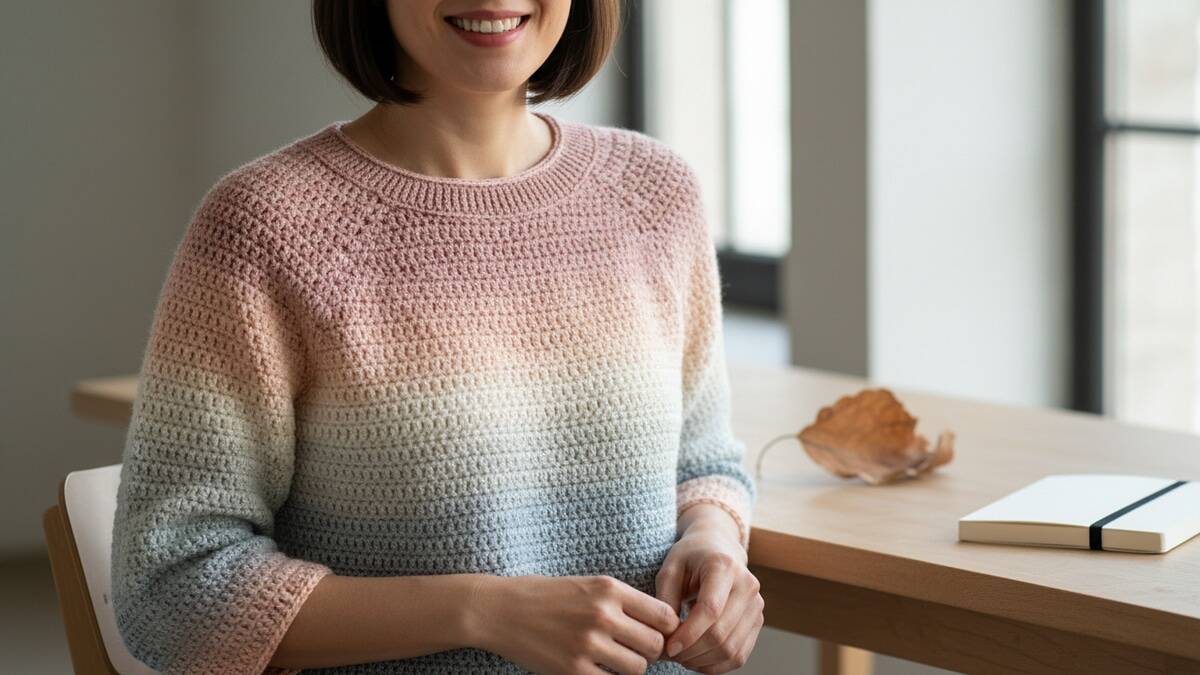 15 modelos de blusas de crochê topdown para iniciantes que querem evoluir rápido
