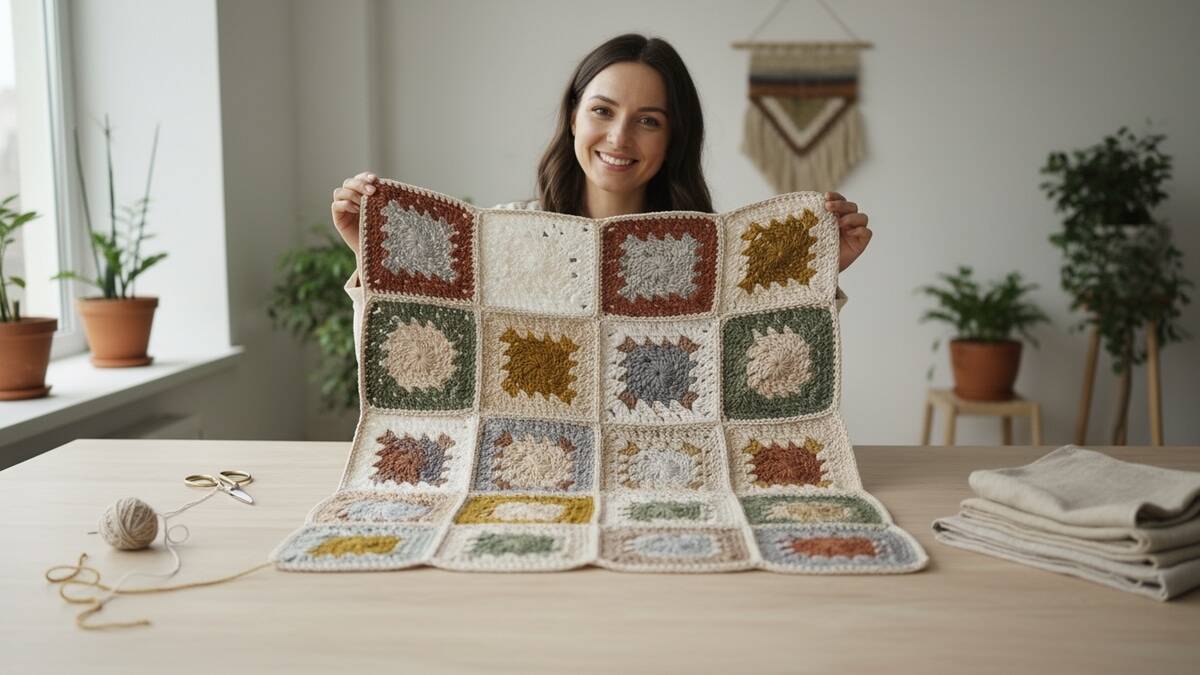 Usar squares de crochê do jeito certo, vai render as melhores peças