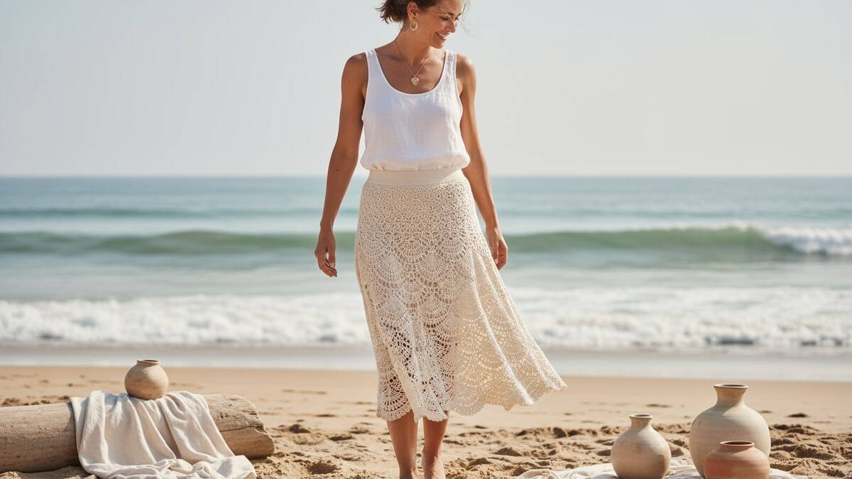 Inspire-se com saias de crochê incríveis que estão fazendo sucesso na moda artesanal