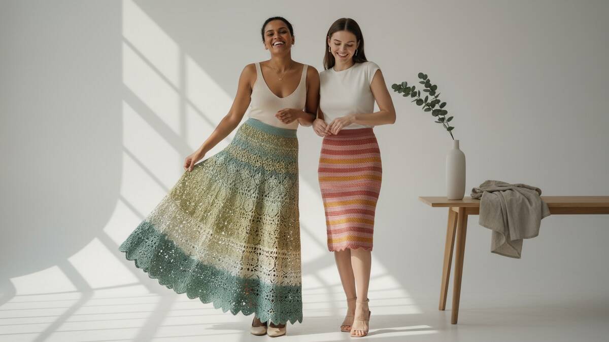 Saias de crochê deslumbrantes que vão dominar a moda em 2026 + vídeo tutorial!