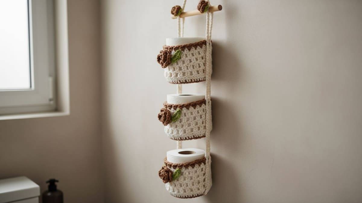 Porta papel higiênico de crochê com garrafa pet que une criatividade e reaproveitamento!