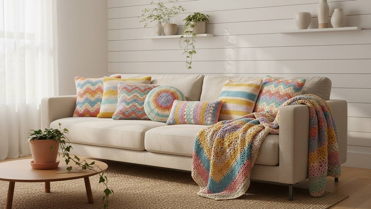 Crochê na decoração em detalhes artesanais que mudam todo o ambiente +vídeo tutorial!