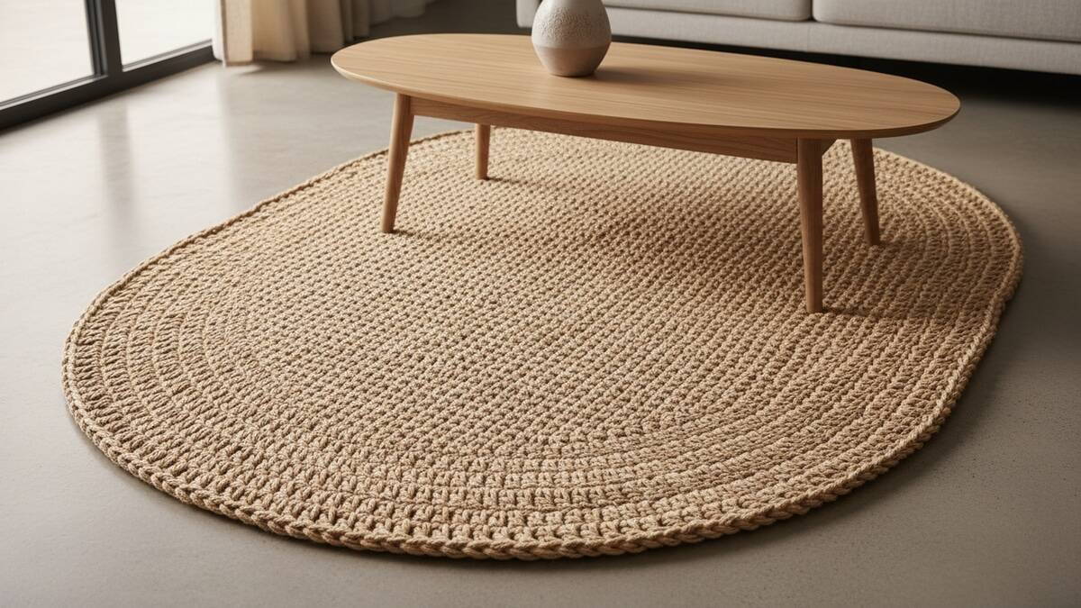 Inspirações de tapetes de crochê oval para decorar com elegância e delicadeza!