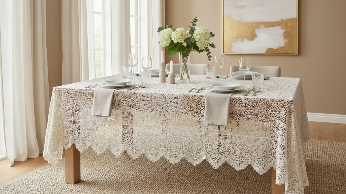 Veja 15 Toalhas de mesa em crochê de luxo, decore com elegância e lucre muito!