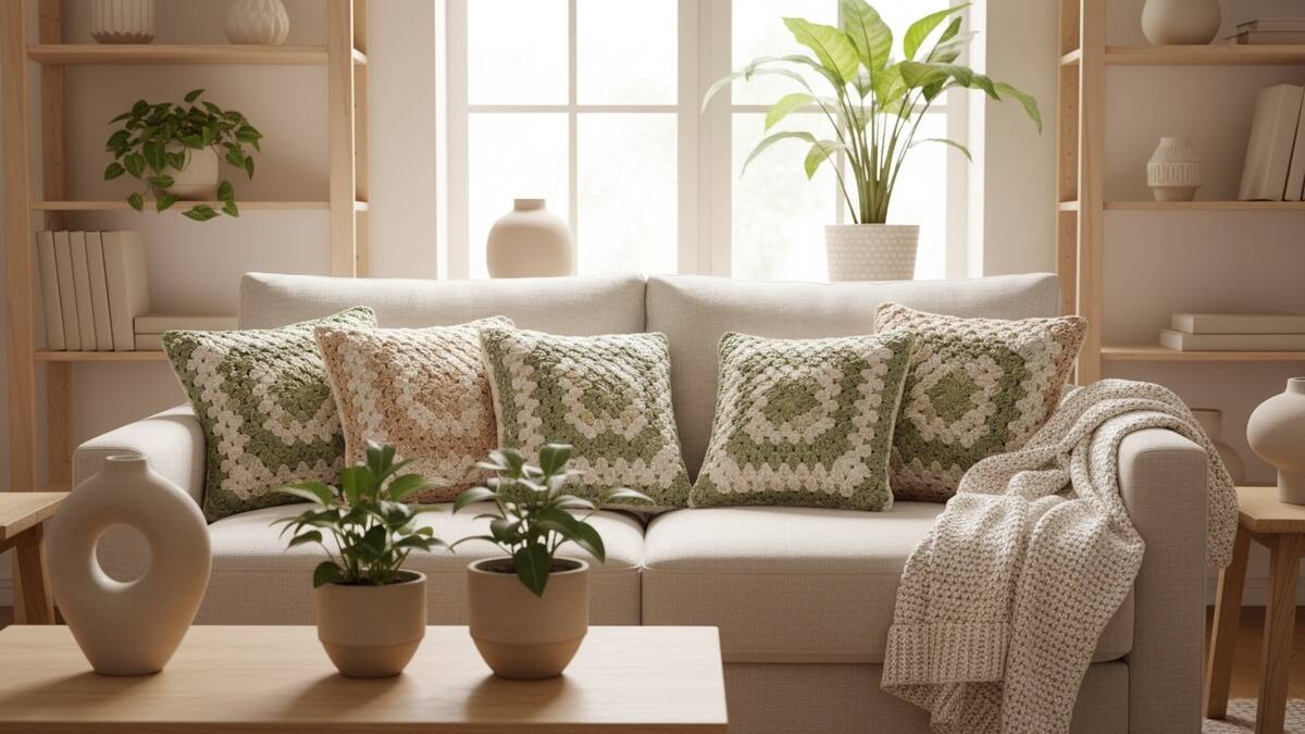 Almofadas de crochê que transformam sua casa com charme e aconchego!