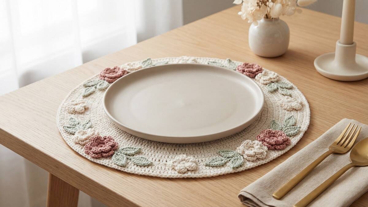 Sousplats de crochê lindíssimos para criar mesas elegantes com muito charme