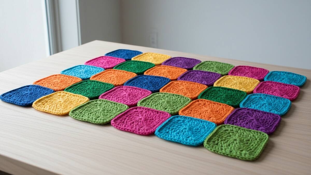 Squares de crochê que trazem beleza e praticidade às suas criações