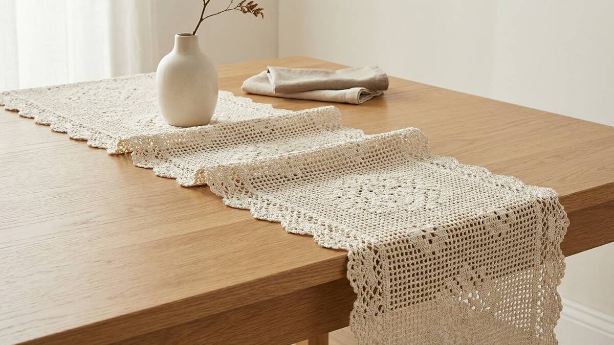 Trilhos de mesa de luxo em crochê cheios de detalhes elegantes e gráficos completos!