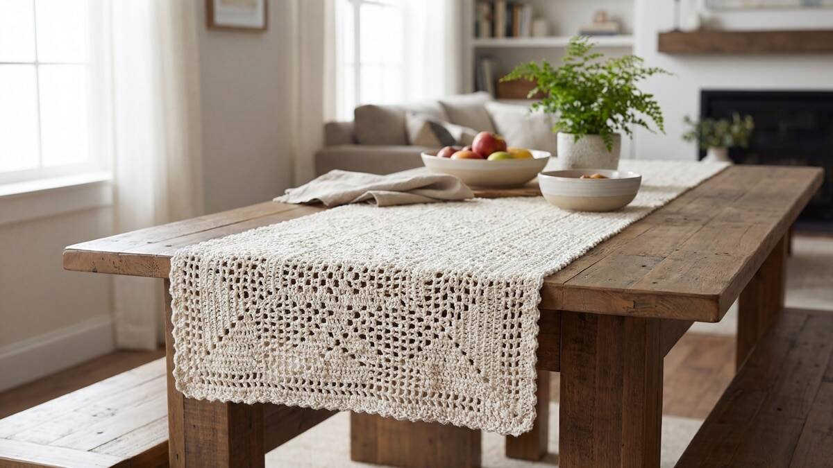 Centros e trilhos de mesa em crochê para transformar sua decoração com charme!