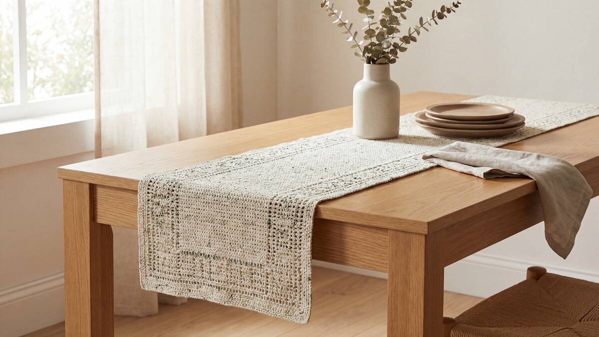 7 Trilhos de mesa em crochê com gráficos simples para criar peças lindas!