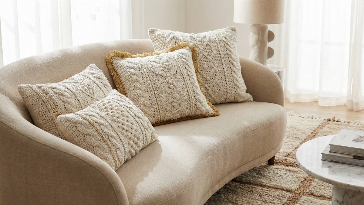Almofadas em crochê de luxo que transformam sua decoração com sofisticação!