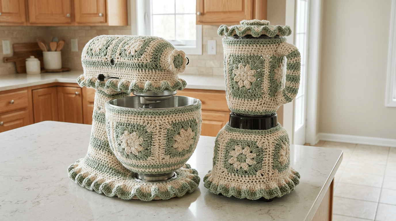 Capas de eletros em crochê: ideias simples para proteger os aparelhos e decorar a cozinha