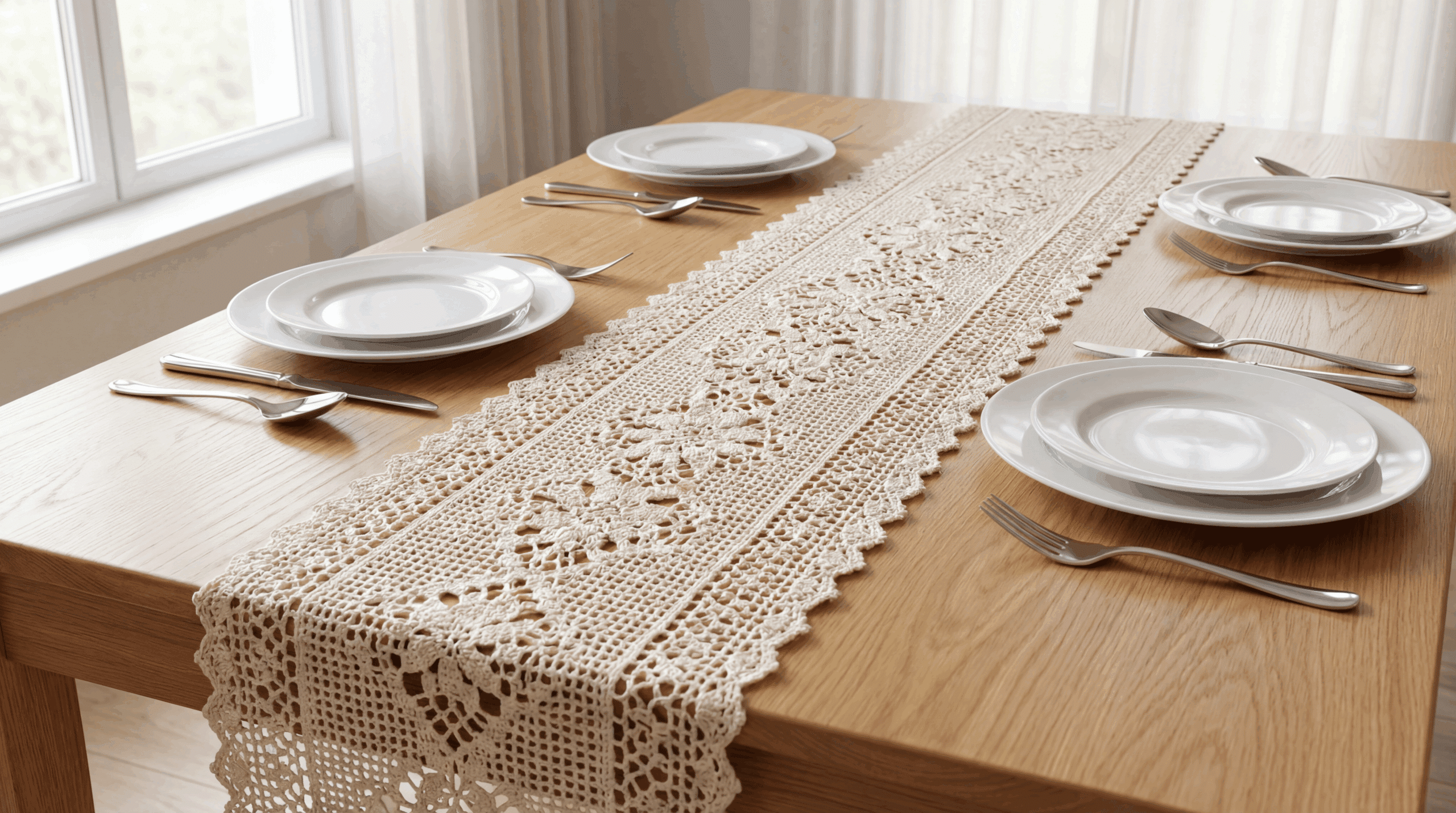Caminhos de mesa em crochê para iniciantes: do primeiro ponto à mesa posta perfeita