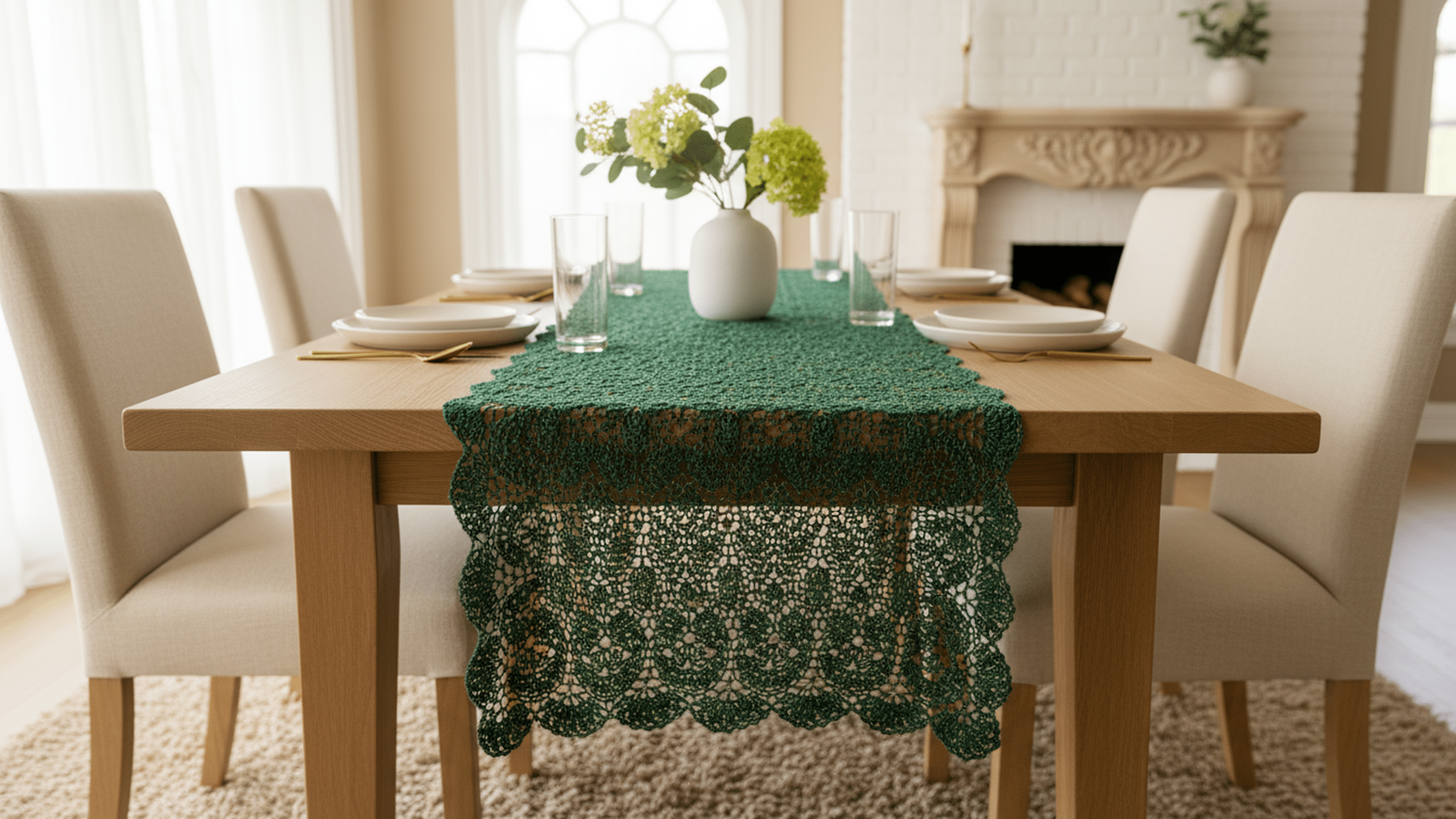 Explore 30 trilhos de mesa em crochê com dicas e truques essenciais para criar os seus!