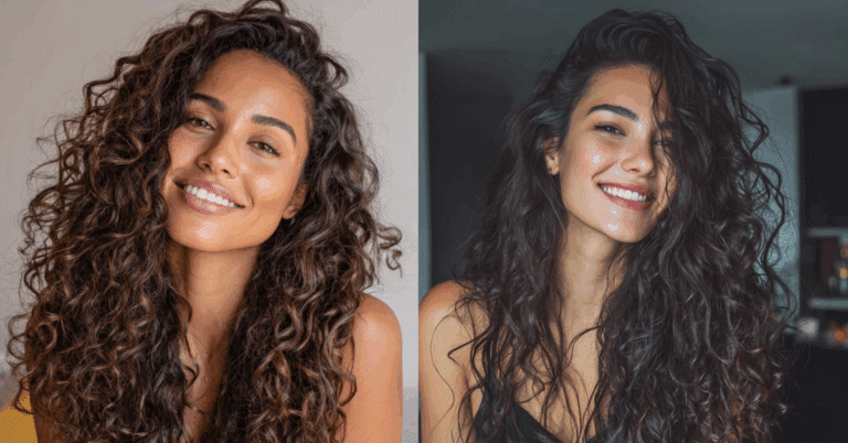 Mulheres com cabelos cacheados